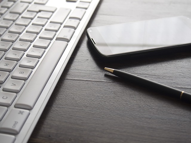 Keyboard, Smartphone, and Pen